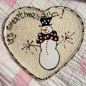 ExpresslyYours Snowman Heart Plate
